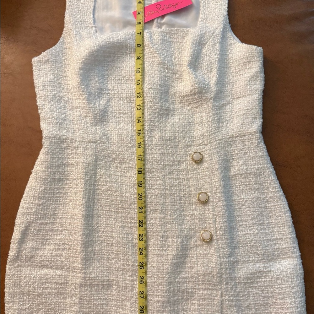 Lilly Pulitzer Kalinara Skirted Romper Size 12 White Textured Tweed MSRP$238 NWT - Picture 5 of 6